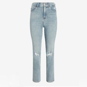 Express light wash slim super high waisted jeans size 10 R